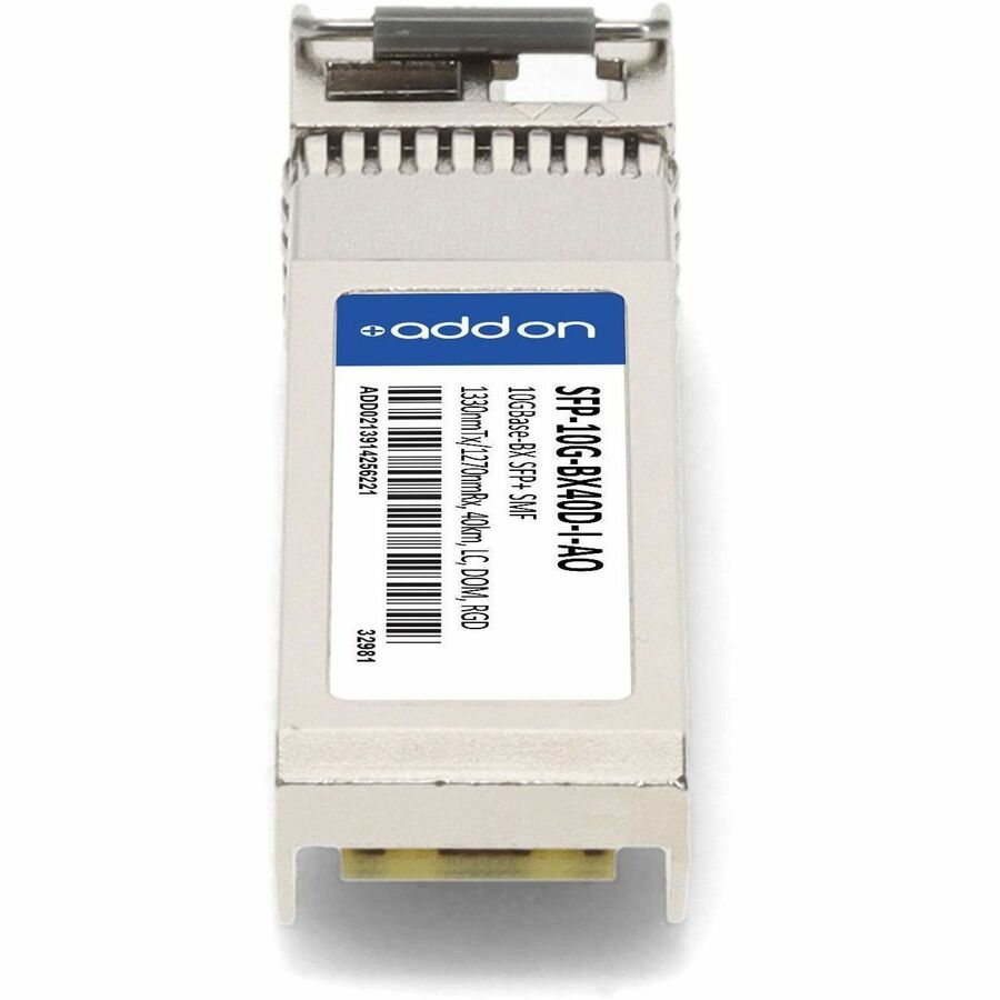 AddOn Cisco SFP-10G-BX40D-I Compatible TAA Compliant 10GBase-BX SFP+ Transceiver (SMF, 1330nmTx/1270nmRx, 40km, LC, DOM, Rugged)