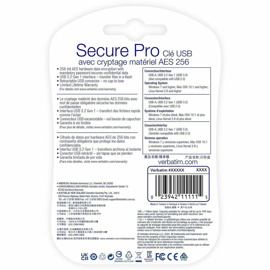 Verbatim Store 'n' Go Secure Pro USB 3.0 Drive