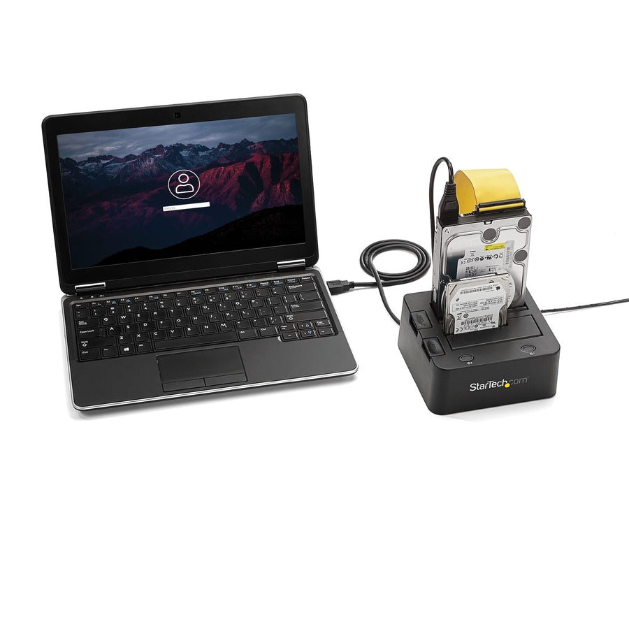 StarTech.com Dual-Bay USB 3.0 to SATA and IDE Hard Drive Docking Station, 2.5/3.5" SATA III and IDE (40 pin), SSD/HDD Dock, Top-Loading