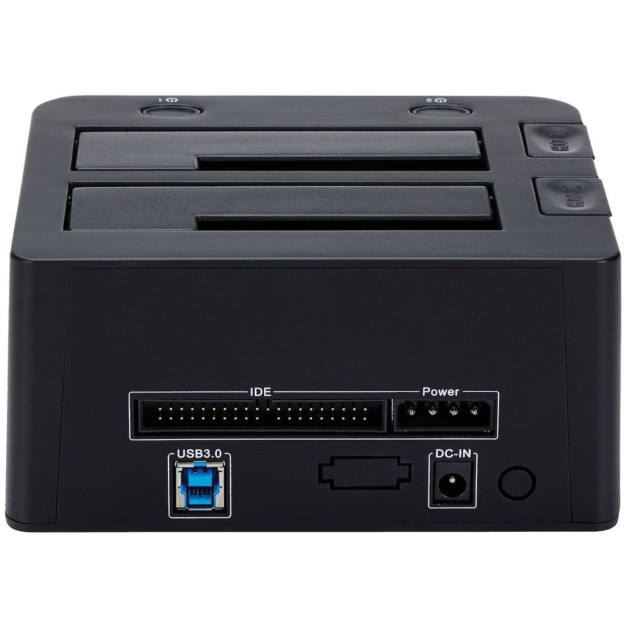 StarTech.com Dual-Bay USB 3.0 to SATA and IDE Hard Drive Docking Station, 2.5/3.5" SATA III and IDE (40 pin), SSD/HDD Dock, Top-Loading