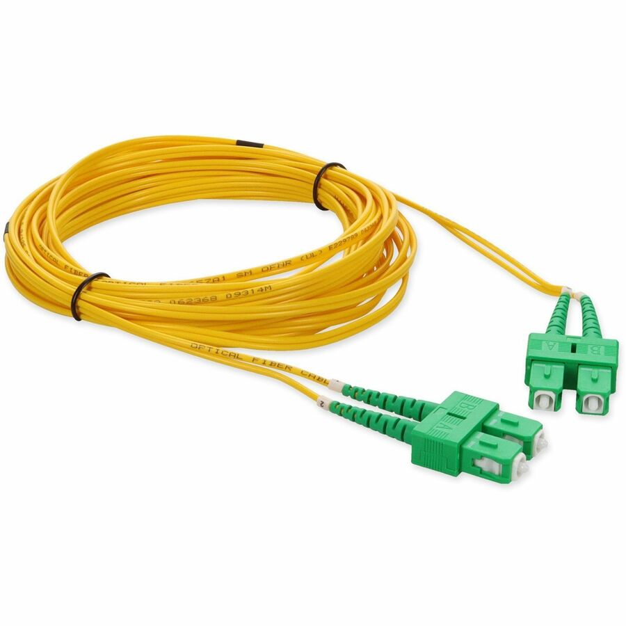 AddOn 6m ASC (Male) to ASC (Male) Yellow OS2 Duplex Fiber OFNR (Riser-Rated) Patch Cable