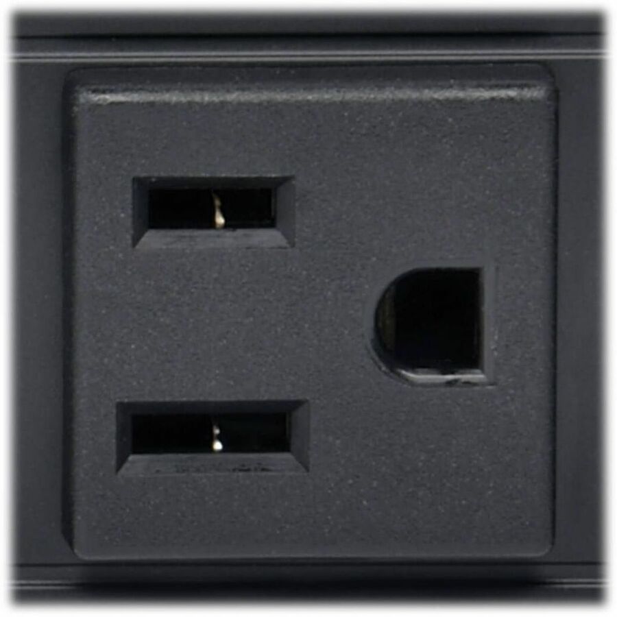 Eaton Tripp Lite Series 1.5kW Single-Phase Local Metered PDU, 100-127V Outlets (14 5-15R), 5-15P, 15 ft. (4.57 m) Cord, 0U Vertical, 36 in.