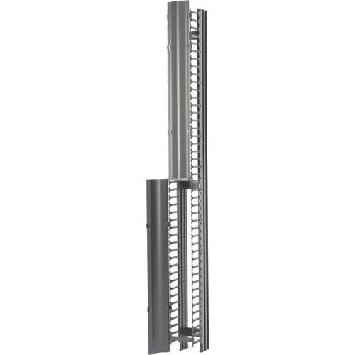 B-Line RCM+ Vertical Cable Manager, Single Sided High Density, 6"W X 84"H, Flat Black