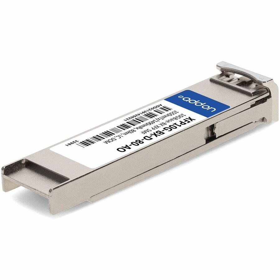 AddOn Cisco XFP10G-BX-D-80 Compatible TAA Compliant 10GBase-BX XFP Transceiver (SMF, 1550nmTx/1490nmRx, 80km, LC, DOM)
