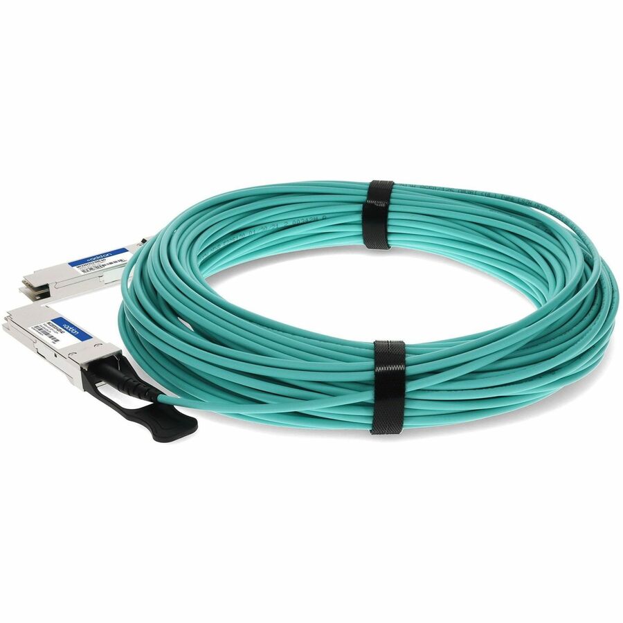 AddOn Mellanox MC220731V-020 Compatible TAA Compliant 56GBase-AOC QSFP+ to QSFP+ Direct Attach Cable (850nm, MMF, 20m)