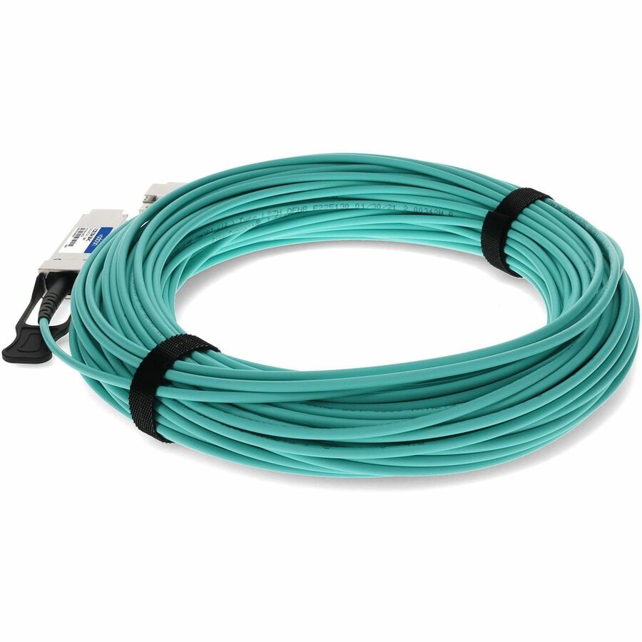 AddOn Mellanox MC220731V-020 Compatible TAA Compliant 56GBase-AOC QSFP+ to QSFP+ Direct Attach Cable (850nm, MMF, 20m)