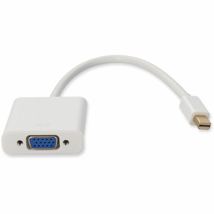 Apple Computer MB572Z/B Comp Mini-DisplayPort 1.1 Male to VGA Female White Adapter Supports Ethernet Channel For Resolution Up to 1920x1200 (WUXGA)