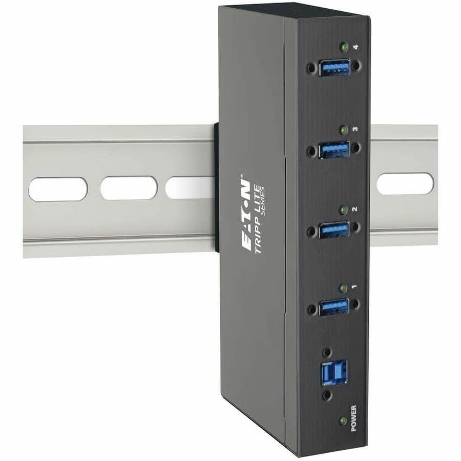 Eaton Tripp Lite Series 4-Port Industrial-Grade USB 3.x (5Gbps) Hub - 20 kV ESD Immunity, Metal Housing, Mountable