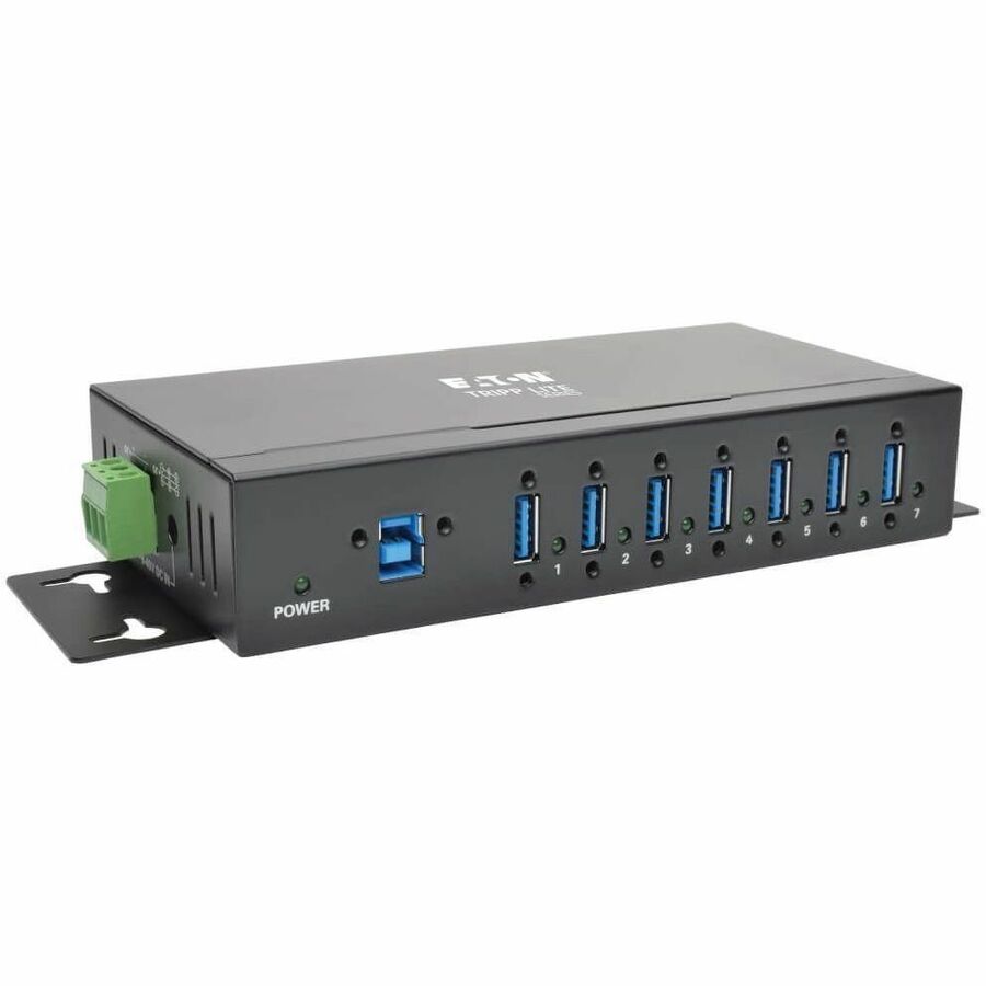 Eaton Tripp Lite Series 7-Port Industrial-Grade USB 3.x (5Gbps) Hub - 20 kV ESD Immunity, Metal Housing, Mountable