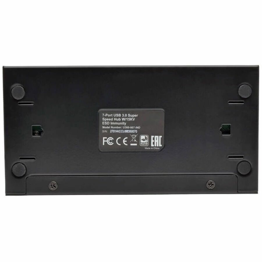 Eaton Tripp Lite Series 7-Port Industrial-Grade USB 3.x (5Gbps) Hub - 20 kV ESD Immunity, Metal Housing, Mountable
