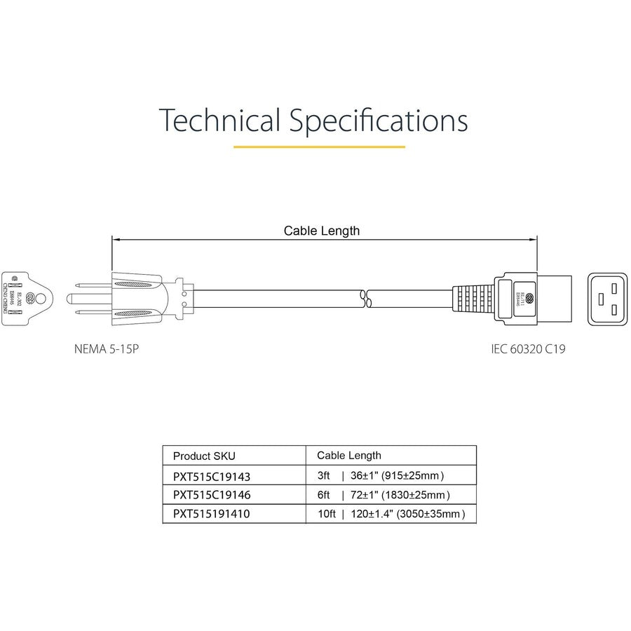 3FT COMPUTER POWER CORD NEMA