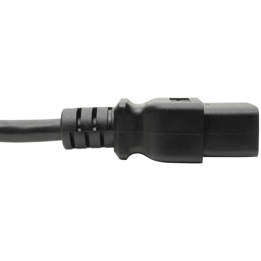 Eaton Tripp Lite Series Computer Power Cord, C19 to NEMA 5-15P - Heavy-Duty, 15A, 125V, 14 AWG, 8 ft. (2.43 m), Black