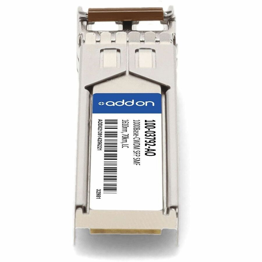 AddOn Calix 100-03792 Compatible TAA Compliant 1000Base-CWDM SFP Transceiver (SMF, 1610nm, 70km, LC)