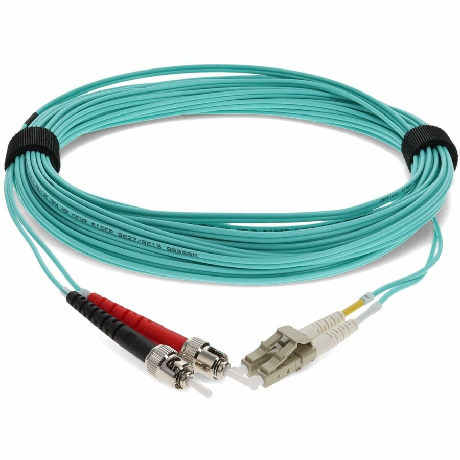 AddOn 9m LC (Male) to ST (Male) Aqua OM4 Duplex Fiber OFNR (Riser-Rated) Patch Cable