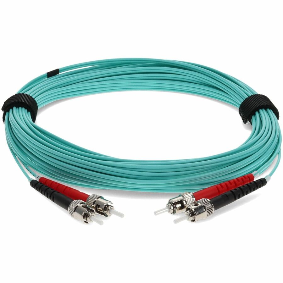 AddOn 6m ST (Male) to ST (Male) Aqua OM4 Duplex Fiber OFNR (Riser-Rated) Patch Cable