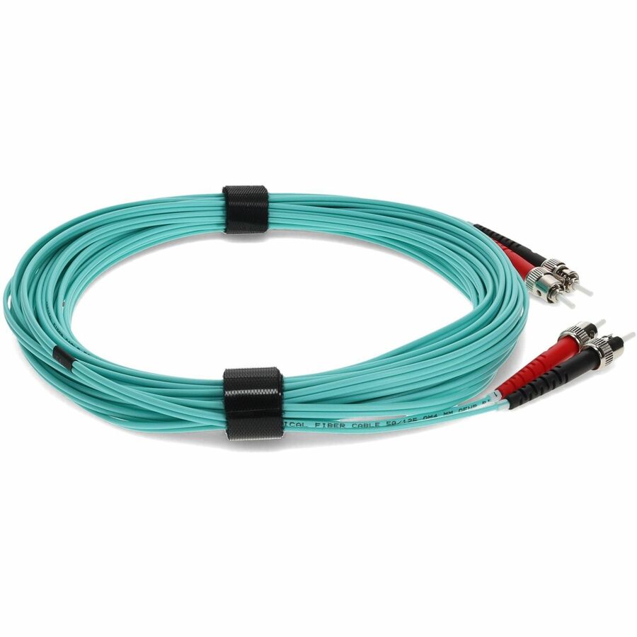 AddOn 7m ST (Male) to ST (Male) Aqua OM4 Duplex Fiber OFNR (Riser-Rated) Patch Cable