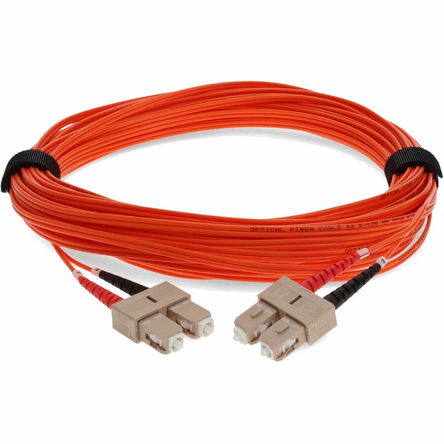 AddOn 50m SC (Male) to SC (Male) Orange OM1 Duplex Fiber OFNR (Riser-Rated) Patch Cable