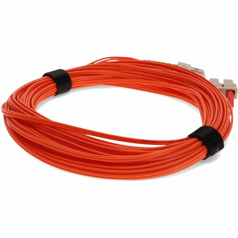 AddOn 50m SC (Male) to SC (Male) Orange OM1 Duplex Fiber OFNR (Riser-Rated) Patch Cable