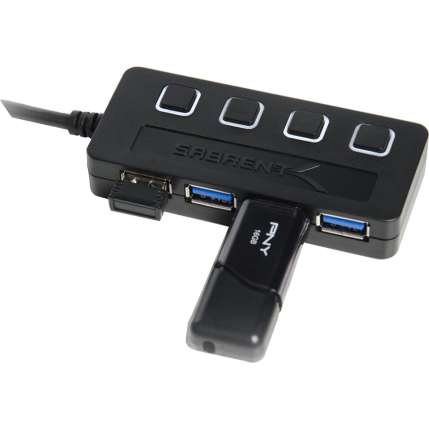 Sabrent 4-Port USB 3.0 Hub With Power Adapter