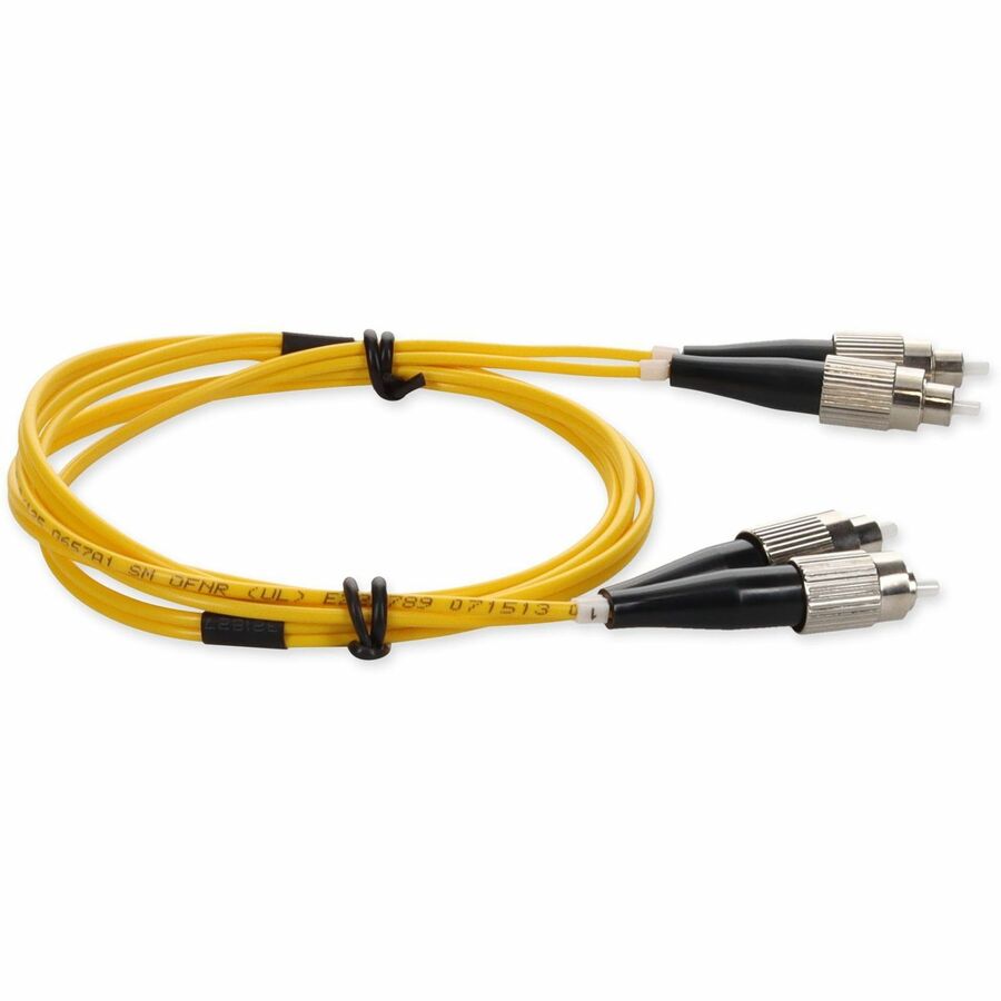 AddOn 3m FC (Male) to FC (Male) Yellow OS2 Duplex Fiber OFNR (Riser-Rated) Patch Cable