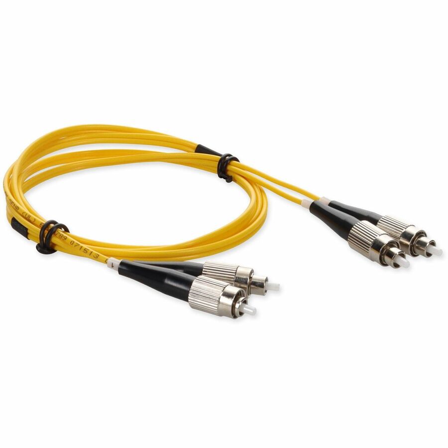 AddOn 3m FC (Male) to FC (Male) Yellow OS2 Duplex Fiber OFNR (Riser-Rated) Patch Cable