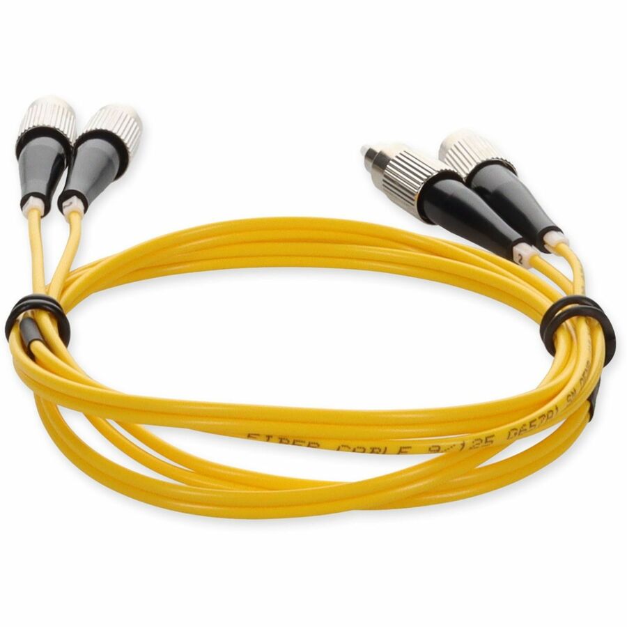 AddOn 5m FC (Male) to FC (Male) Yellow OS2 Duplex Fiber OFNR (Riser-Rated) Patch Cable