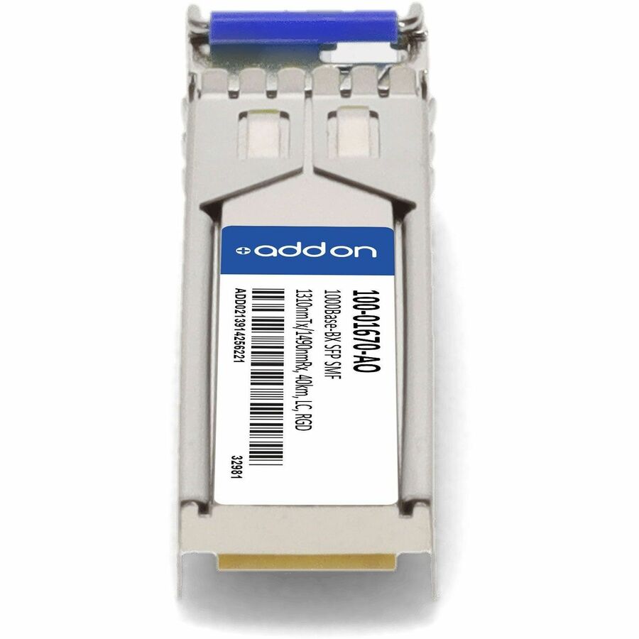 AddOn Calix 100-01670 Compatible TAA Compliant 1000Base-BX SFP Transceiver (SMF, 1310nmTx/1490nmRx, 40km, LC, Rugged)