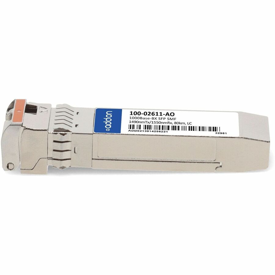 AddOn Calix 100-02611 Compatible TAA Compliant 1000Base-BX SFP Transceiver (SMF, 1490nmTx/1550nmRx, 80km, LC, Rugged)