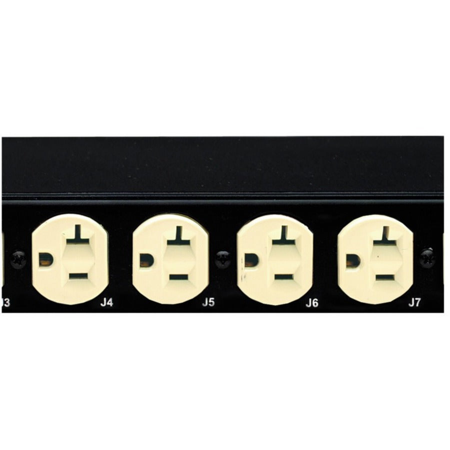 Eaton Basic rack PDU, 0U, L21-30P input, 8.6 kW max, 120/208V, 24A, 10 ft cord, Three-phase, TAA compliant, Outlets: (24) 5-20R