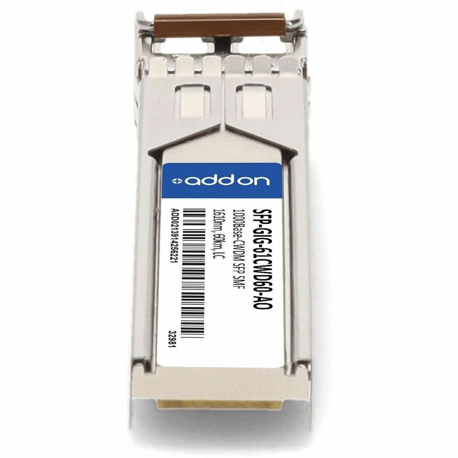 AddOn Alcatel-Lucent Nokia SFP-GIG-61CWD60 Compatible TAA Compliant 1000Base-CWDM SFP Transceiver (SMF, 1610nm, 60km, LC)
