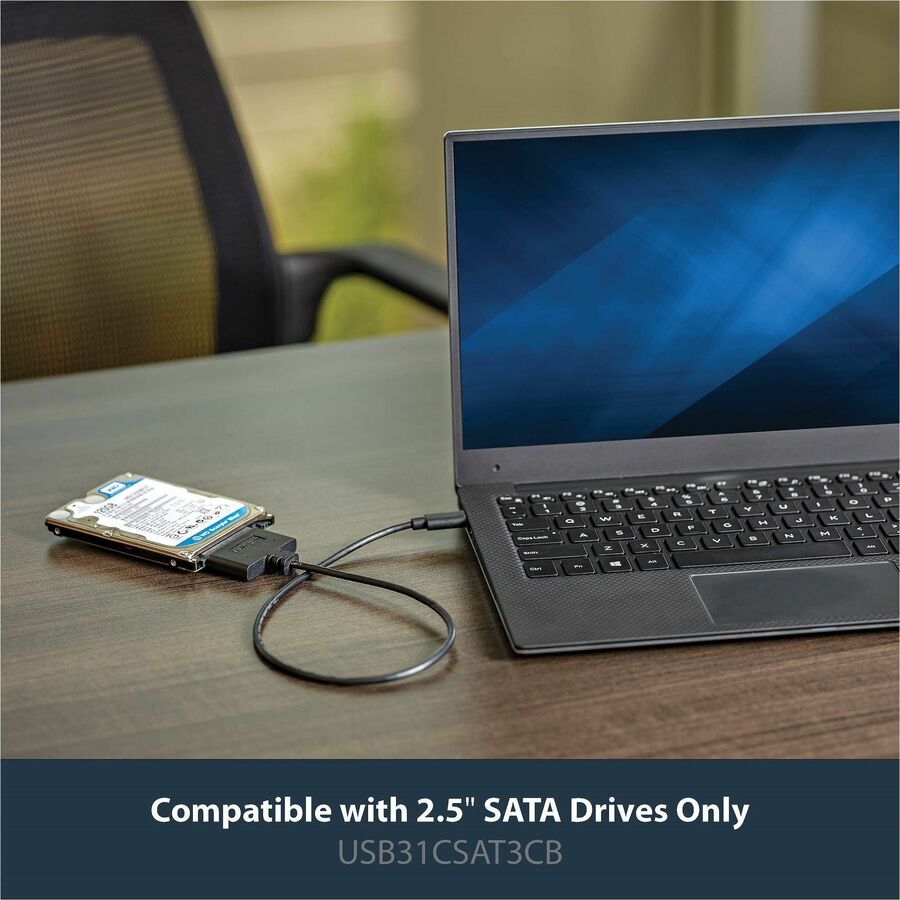 StarTech.com USB C To SATA Adapter - for 2.5" SATA Drives - UASP - External Hard Drive Cable - USB Type C to SATA Adapter