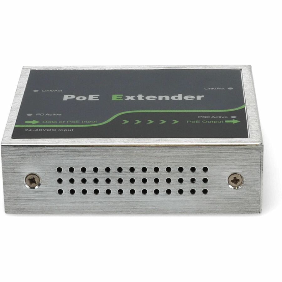 AddOn Gigabit PoE Extender: 1-Port In / 1-Port Out 10/100/1000M PoE Copper Ethernet RJ45 Extender for Cat5e or Better.