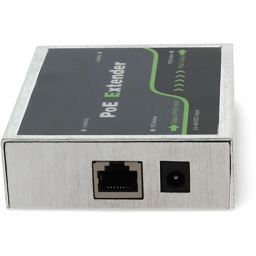 AddOn Gigabit PoE Extender: 1-Port In / 1-Port Out 10/100/1000M PoE Copper Ethernet RJ45 Extender for Cat5e or Better.