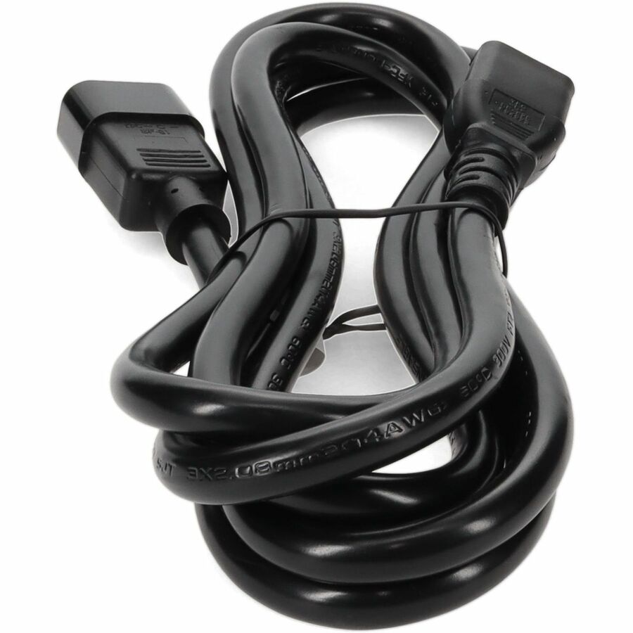 6ft C13 Female to C14 Male 14AWG 100-250V at 10A Black Power Cable