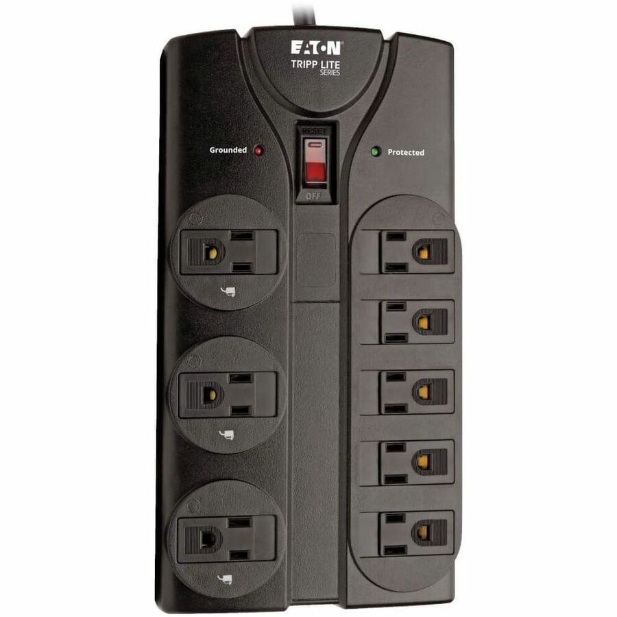Eaton Tripp Lite Series Protect It! 8-Outlet Surge Protector, 8 ft. (2.43 m) Cord, 1440 Joules, Black Housing