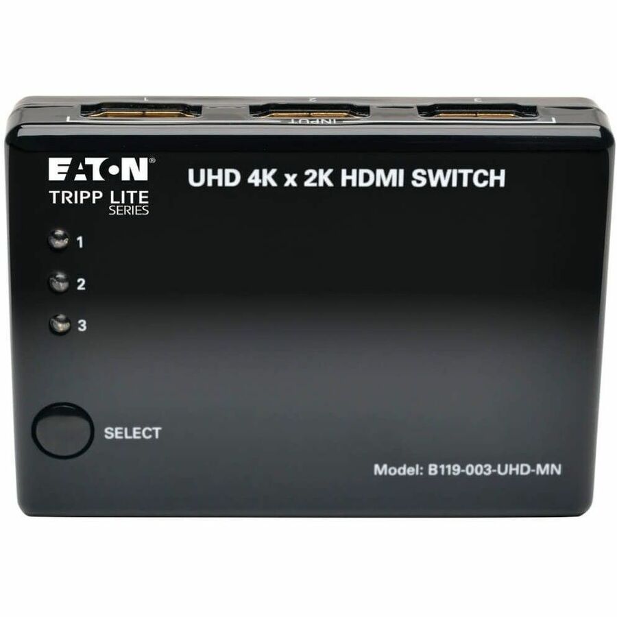 Eaton Tripp Lite Series 3-Port HDMI Mini Switch with Remote Control - 4K (HDMI F/3xF), 3D, HDCP 1.4, EDID