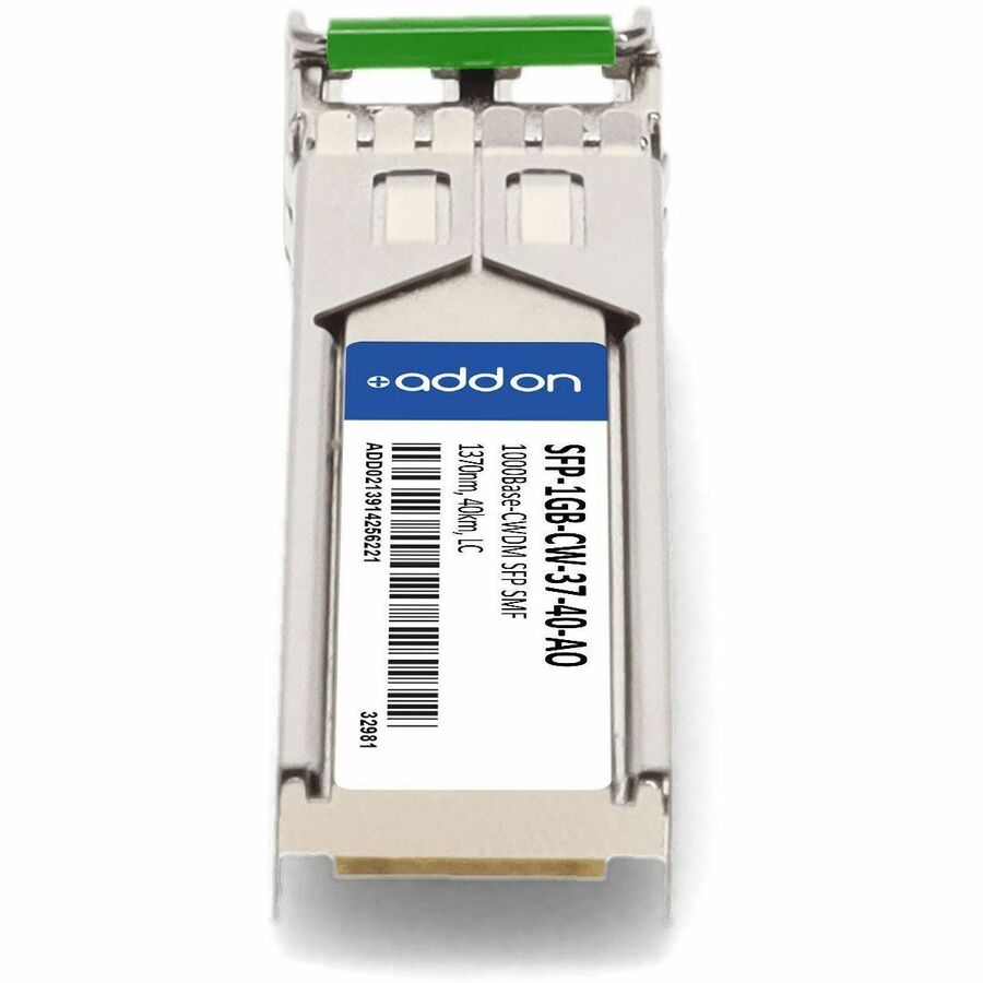 AddOn MSA and TAA Compliant 1000Base-CWDM SFP Transceiver (SMF, 1370nm, 40km, LC)