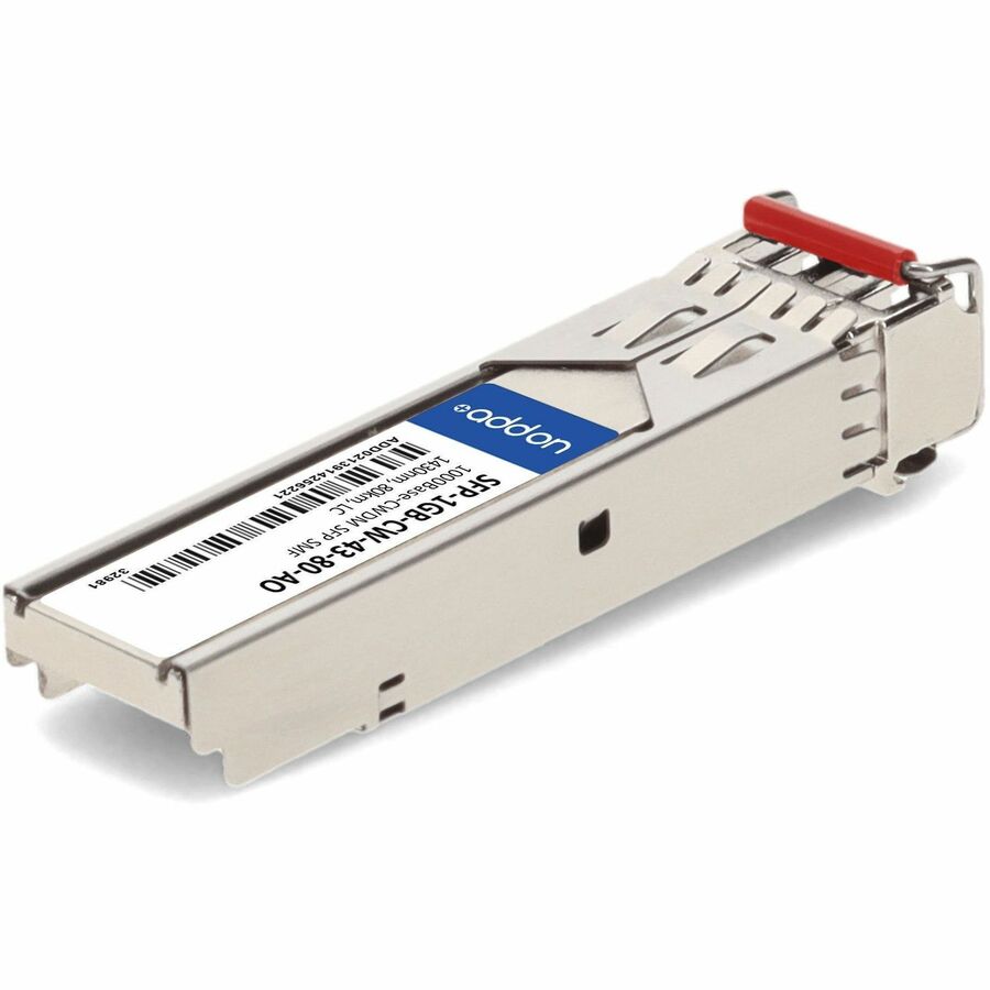 AddOn MSA and TAA Compliant 1000Base-CWDM SFP Transceiver (SMF, 1430nm, 80km, LC)