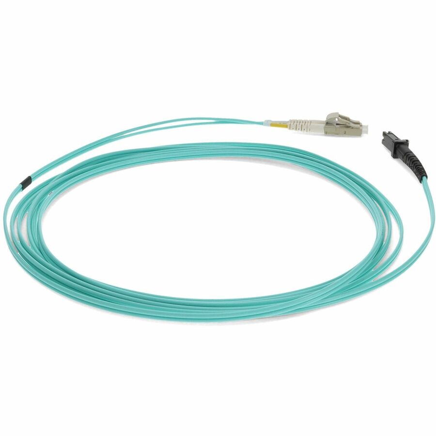 AddOn 3m LC (Male) to MT-RJ (Male) Aqua OM3 Duplex Fiber OFNR (Riser-Rated) Patch Cable