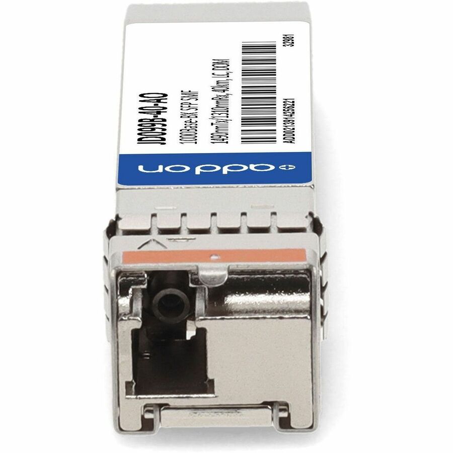 AddOn HP JD099B Compatible TAA Compliant 1000Base-BX SFP Transceiver (SMF, 1490nmTx/1310nmRx, 40km, LC, DOM)