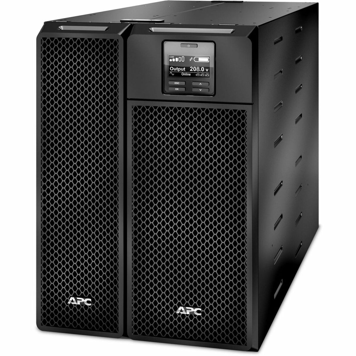 APC Smart-UPS On-Line, 6kVA/6kW, Tower, 208V, 8x 5-20R+4x L6-20R+3x L6-30R+1x L14-30R NEMA, NMC+SmartSlot, W/ transformer 208V to 120V, W/O rail kit
