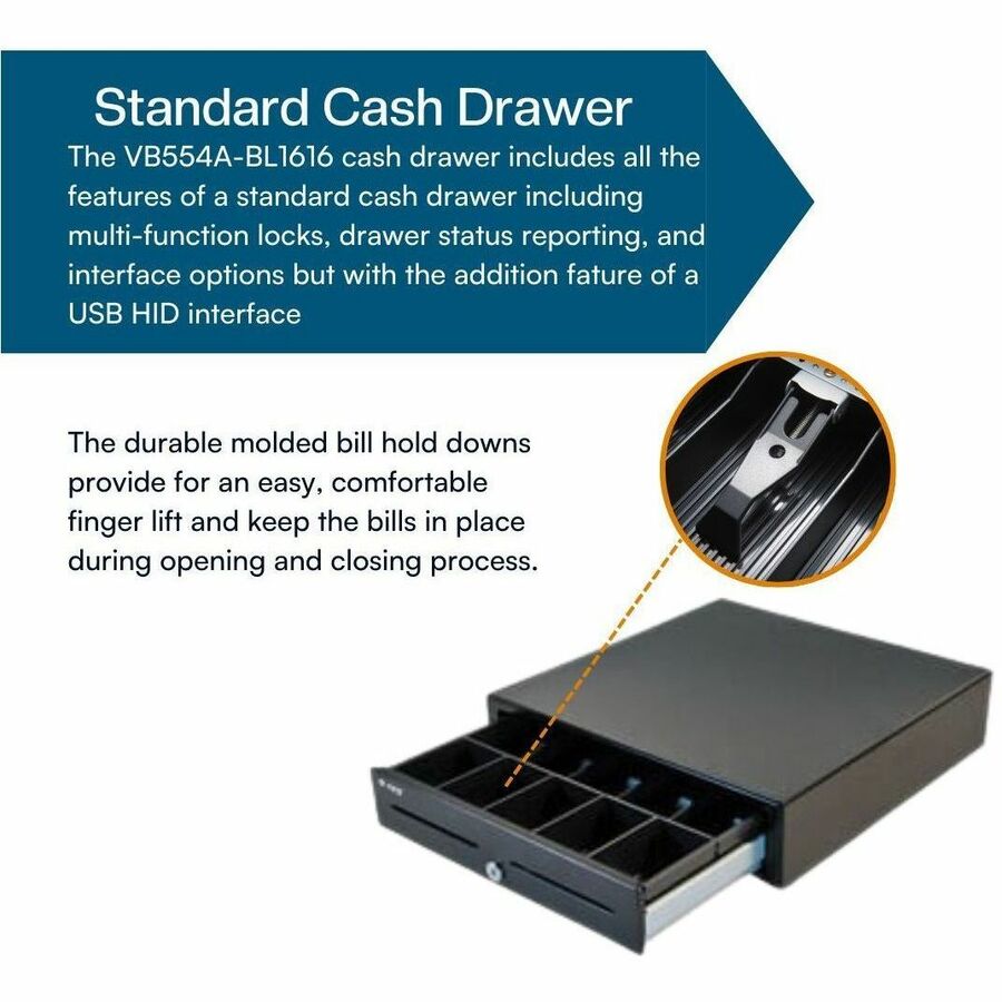 apg®Standard- Duty Point of Sale Cash Drawer | Vasario Series VB554A-BL1616