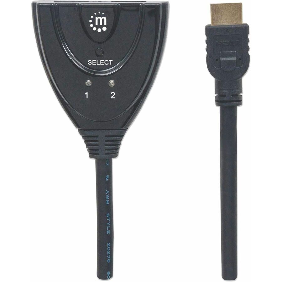 Manhattan 2-Port HDMI Switch HDMI 1.3, 2-Port, Integrated Cable