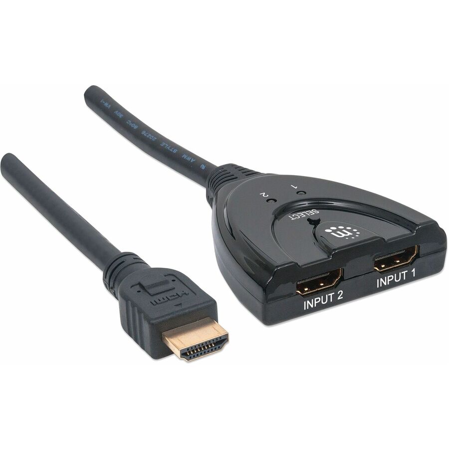 Manhattan 2-Port HDMI Switch HDMI 1.3, 2-Port, Integrated Cable
