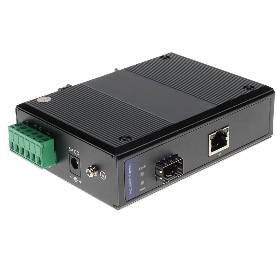 AddOn 10/100/1000Base-TX(RJ-45) to Open SFP Port Industrial POE Media Converter