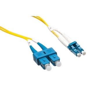 Axiom LC/SC Singlemode Duplex OS2 9/125 Fiber Optic Cable 0.5m