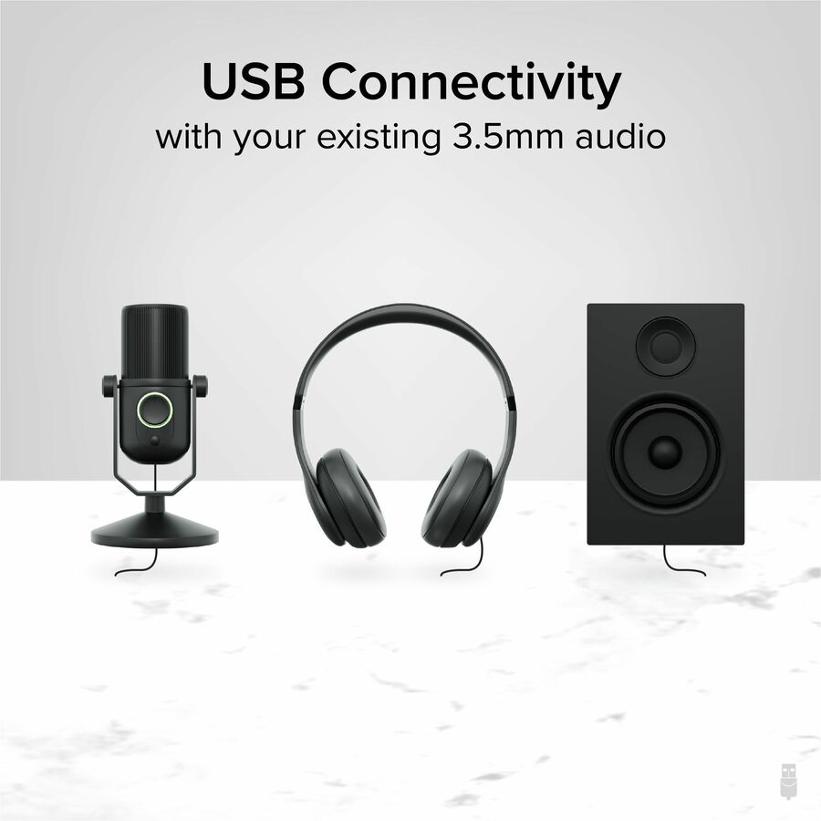 Plugable USB Audio Adapter with 3.5mm Speaker-Headphone and Microphone Jack, Add an External Stereo Sound Card to Any PC