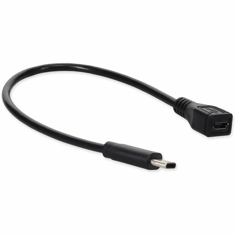 AddOn USB 3.1 (C) Male to Micro-USB 2.0 (B) Female Black Adapter