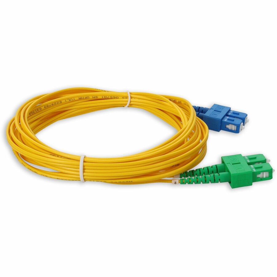 AddOn 3m ASC (Male) to SC (Male) Yellow OS2 Duplex Fiber OFNR (Riser-Rated) Patch Cable