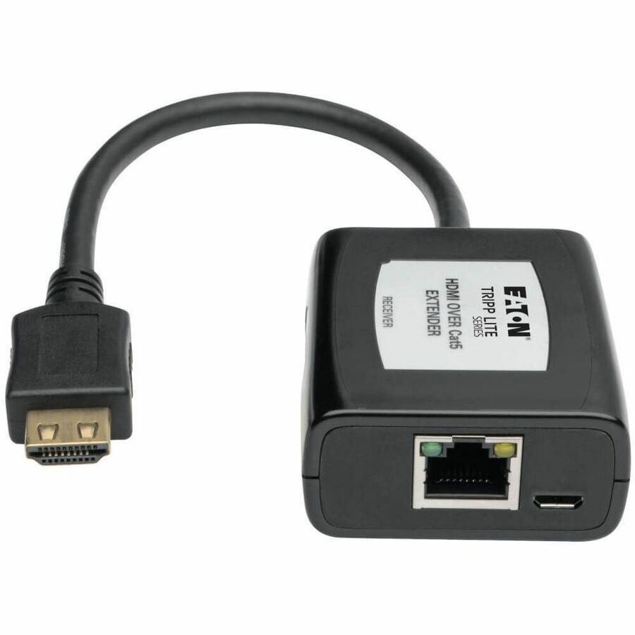 Eaton Tripp Lite Series HDMI over Cat5/6 Extender, Pigtail-Style Receiver for Video/Audio, USB Powered, Up to 125 ft. (38 m), TAA